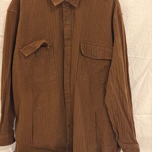 Men's Casual Brown Button Down Shirt